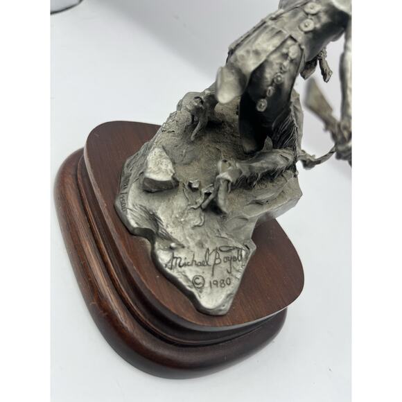 Comanche 424/2500 Chilmark Michael Boyett Fine Pewter Sculpture Native American - Picture 5 of 7